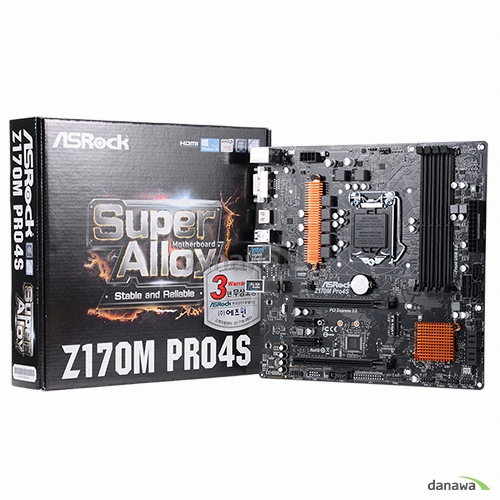 ASRock Z170M PRO4S 에즈윈 + 인텔 코어i5-6세대 6600 패키지 (정품)_이미지