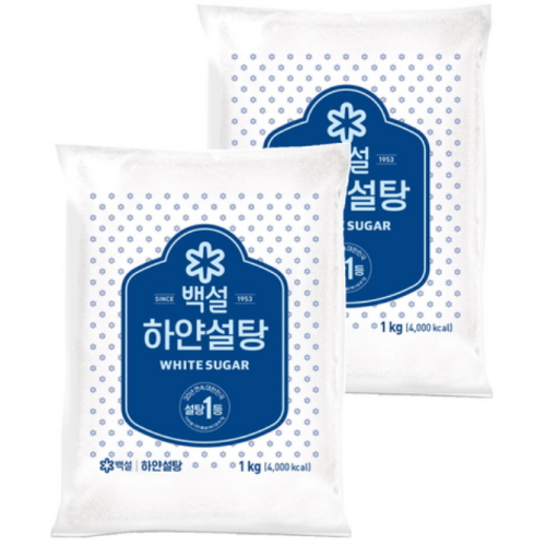 백설 하얀설탕 1kg (2개)_이미지