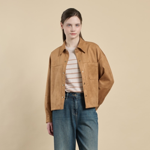 BCBG 여성 포우 스웨이드 블라우스 B6S1B410