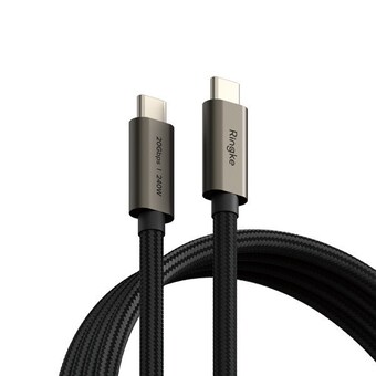 리어스 링케 썬더볼트3 20Gbps PD PPS C to C타입 240W 고속 충전 <b>케이블</b>