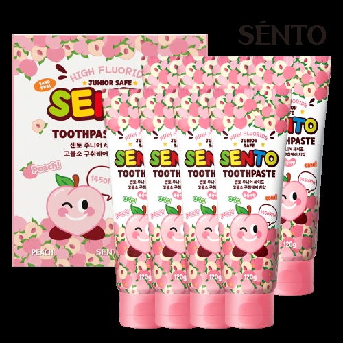 케이보은제약 센토 주니어 세이프 구취케어 치약 복숭아향 120g (8개)