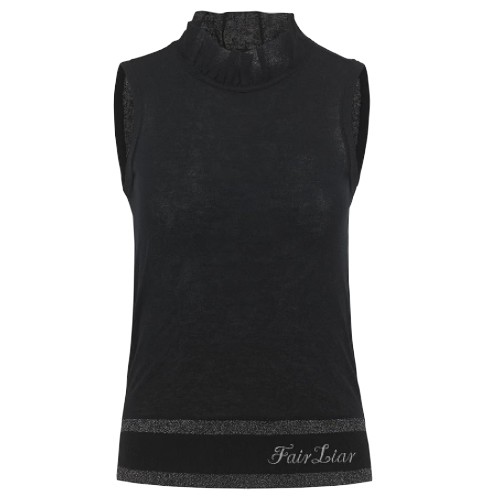 페어라이어 튤립카라 민소매 니트 FM3SL04FBK_이미지