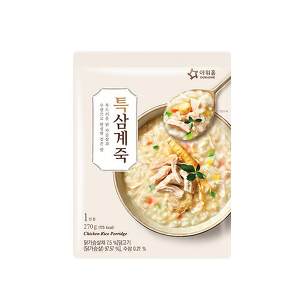 아워홈 바로 특삼계죽 270g이미지입니다. 누르면 해당 게시물로 새창이동합니다.
