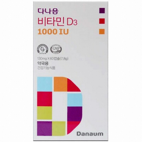 다나음 비타민D3 1000IU 60캡슐 (1개)
