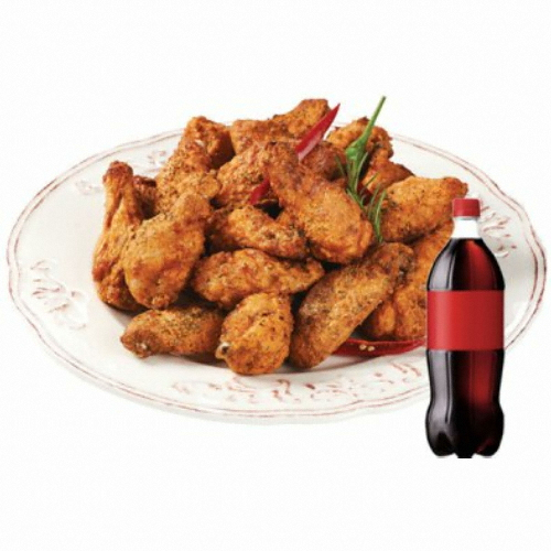 굽네치킨 ㅤ굽네 고추 바사삭 윙 + 콜라 1.25L 교환권_이미지