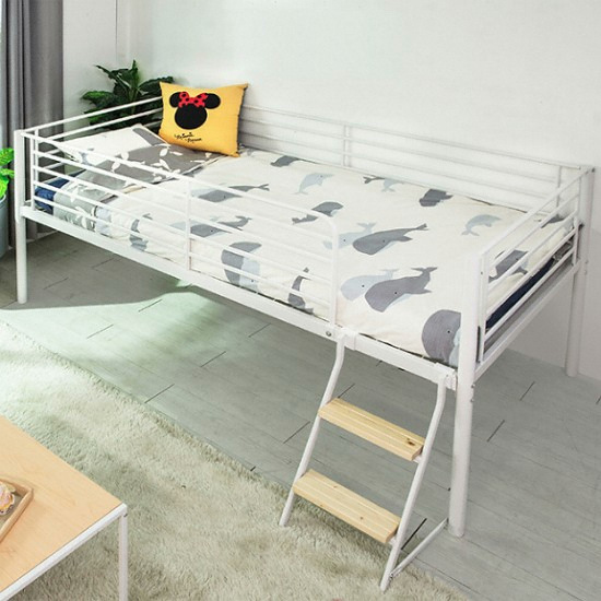 에보니아 튜브 철재 기본형 벙커침대 S (매트별도)_이미지