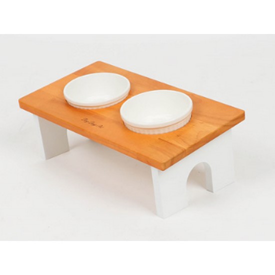 딩동펫 원목 프리미엄 식기 2구