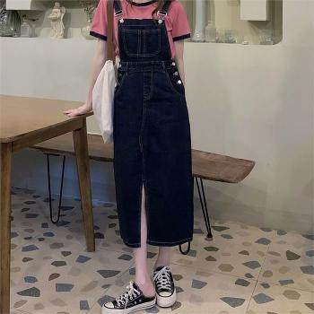 ONM 진청 내추럴 러블리룩 앞트임 멜빵 롱원피스 봄코디 S8652663