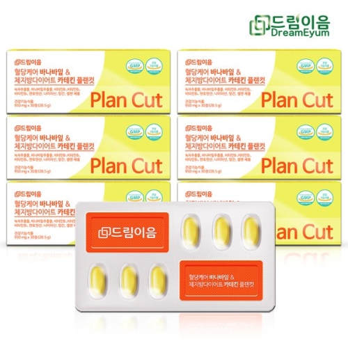 드림이음 혈당케어 바나바잎 체지방 다이어트 카테킨 플랜컷 30정 (6개)_이미지