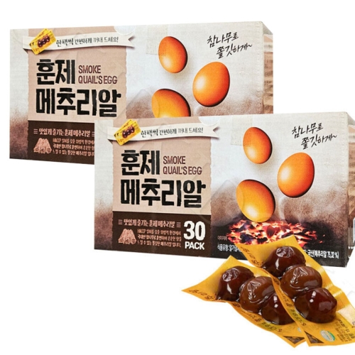 행복담기 참나무로 쫄깃하게 훈제메추리알 15g (60개)_이미지