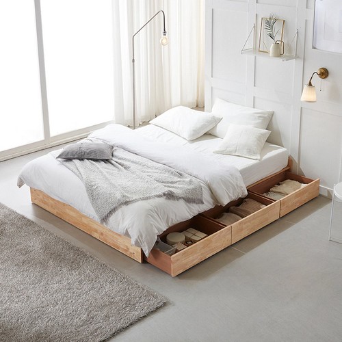  디아스침대 뉴 안단테 수납형 무헤드 원목침대 Q [오르사폼필로우탑독립]