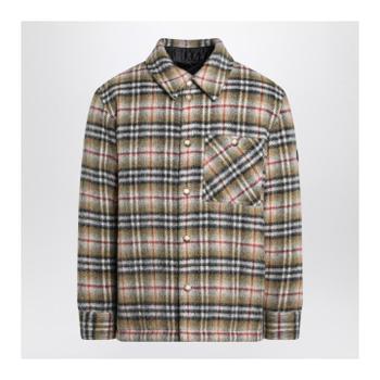 버버리 Beige checked wool shirt jacket 8110913167106/XL_BURBE-B1001 T