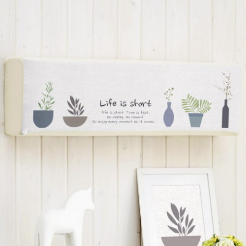 더자리 스판 에어컨커버 벽걸이 소형_이미지