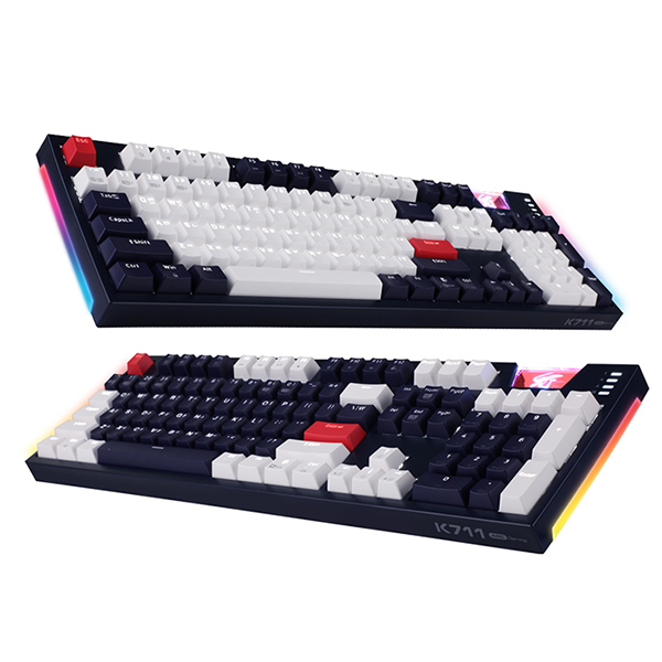 앱코 HACKER K711 ARC 카일광축 완전방수 사이드 RGB 화이트 LED (V2, 클릭)