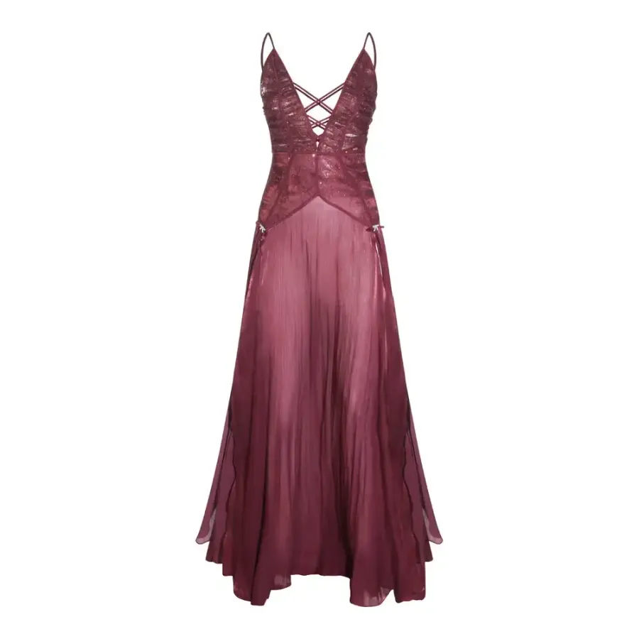 DARK 퍼플 맥시 드레스 RRS16319BURGUNDY B1041955782_이미지