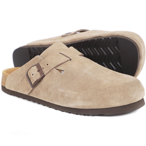 오즈웨어 남녀공용 천연 소가죽 슬리퍼 오지 소프트 풋베드_OUW262 (TAUPE, 토프)