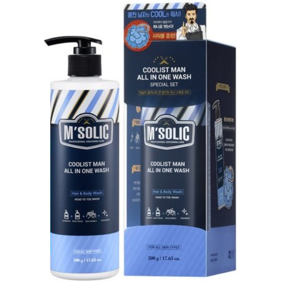 엠솔릭 쿨리스트 맨 올인원 워시 500g이미지입니다. 누르면 해당 게시물로 새창이동합니다.