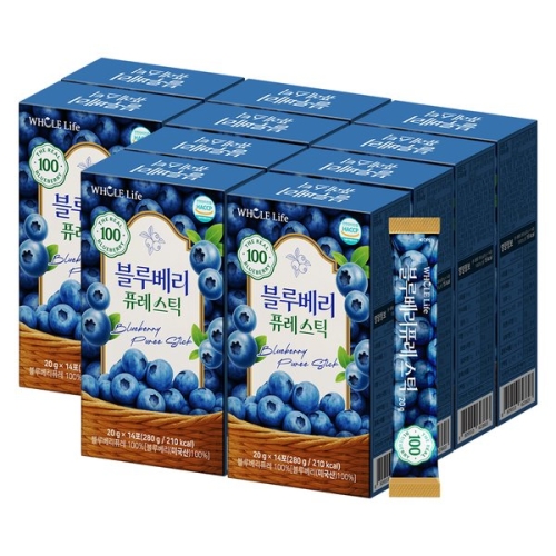 홀라이프 블루베리퓨레 스틱 20g 14포 (10개)_이미지
