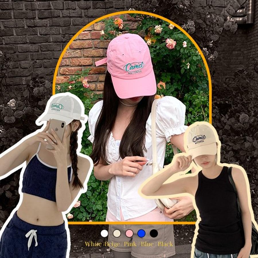 레코드 자수 레터링 볼캡 모자 24HA037