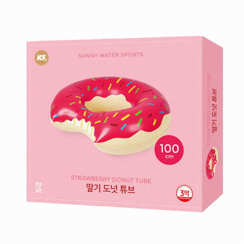케이에스몰 써니워터 딸기 도넛 튜브 100cm_이미지