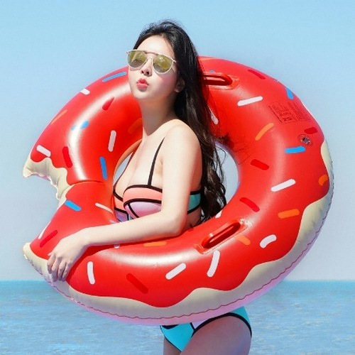 케이에스몰 써니워터 딸기 도넛 튜브 100cm_이미지