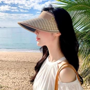 라일리 Rly 해변 비치 하운드패턴 햇빛차단 여름 패션 썬캡 모자 S15182583