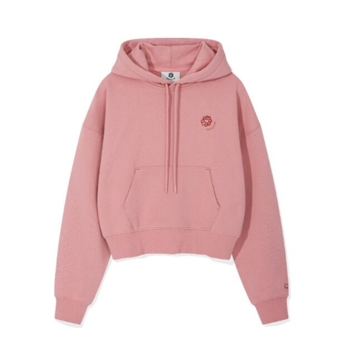 비케이브 와키윌리 후드티 CQK MG2403HD51PI 우먼스 플로리 와펜 크롭 후드 핑크