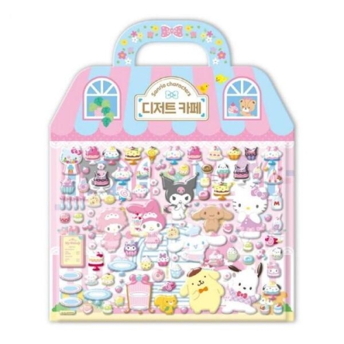 푸른솔피 산리오캐릭터즈 입체가방 스티커 디저트카페 11622580A