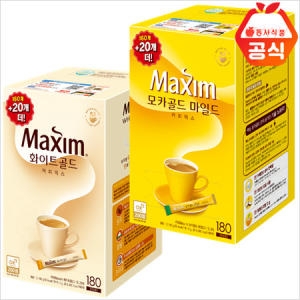 동서식품 맥심 모카골드 180개입 + 화이트골드 180개입 [1개]