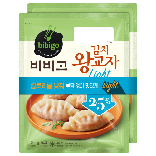 CJ제일제당 비비고 김치 왕교자 라이트 455g (2개)