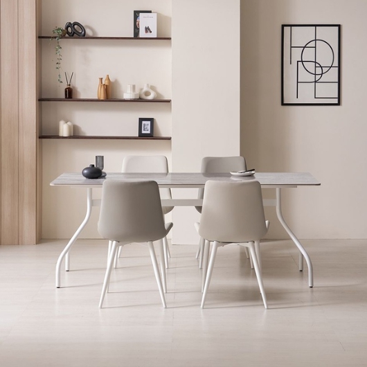 라로퍼니처 엘레나 양면 포세린 세라믹 식탁 1900 (의자4개)