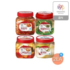 종가 김치 4종 골라담기 맛김치/물김치/동치미/나박 (1.2kg,2개)_이미지