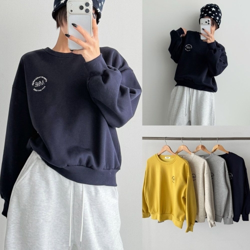 위쉬몰 MC 기모미니스마일맨투맨 V729H511 빅사이즈