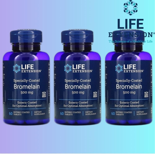  라이프익스텐션 특수 코팅 브로멜라인 500mg 60캡슐 [3개]