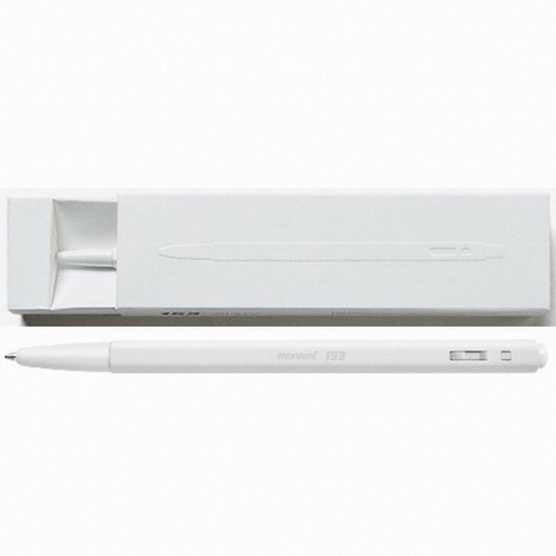 모나미 153 블랙 화이트 메탈 에디션 볼펜 0.7mm (1개)_이미지