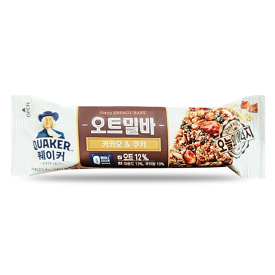 퀘이커 오트밀바 카카오 쿠키 35g (12개)