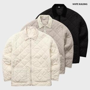 셀러허브 화이트빌딩 남성 깔깔이 퀄팅 카라 자켓 누빔 집업 패 S11232264