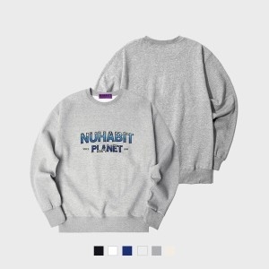 뉴해빗 NH FREE LINE 오버핏 기모 맨투맨 GOM4-4NH1266_이미지