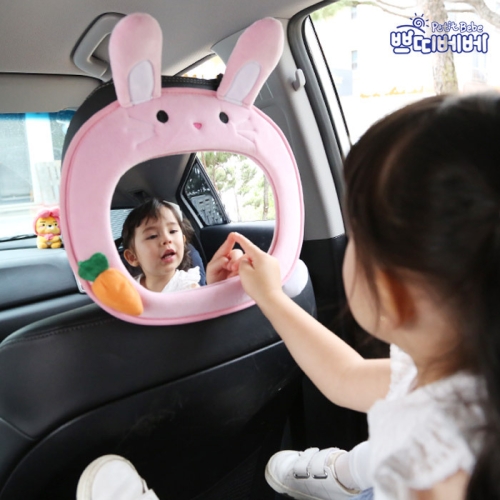 쁘띠베베 자동차 후방 안전 거울 토끼_이미지