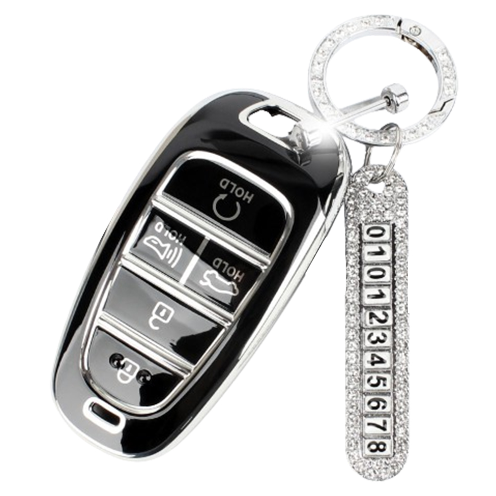 지엠지모터스  TPU 스마트키 케이스 AH-06 + 전화번호 스트랩 세트