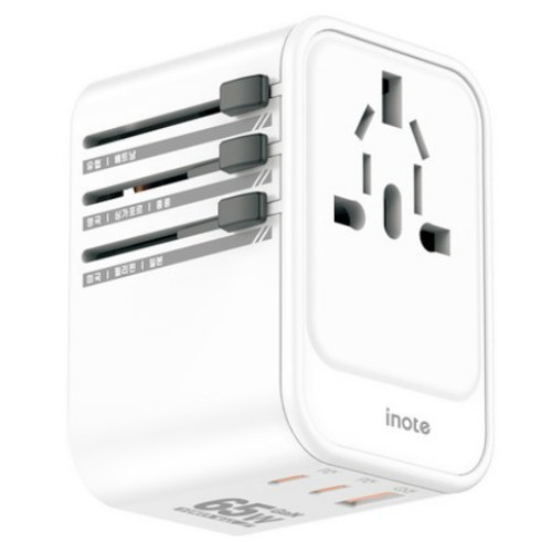 퓨전에프앤씨 INOTE GaN 65W 여행용 초고속 멀티 어댑터 TA65GW이미지입니다. 누르면 해당 게시물로 새창이동합니다.