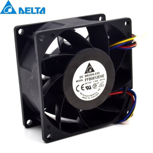 델타 듀얼 볼 베어링 PWM 쿨러 속도 제어 8cm 80mm 8038 12V 1 35A FFB0812EHE