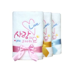 프리미엄 사랑해요 고마워요 말씀수건 최소60장부터 세면타올 목욕타올 바쓰타올 타올_이미지