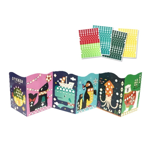 블루마토 도형 모자이크 스티커북-바다동물  MDS002_이미지