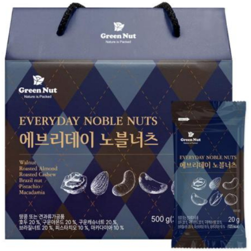 그린너트 에브리데이 노블너츠 선물세트 20g 25개입 (2개)_이미지