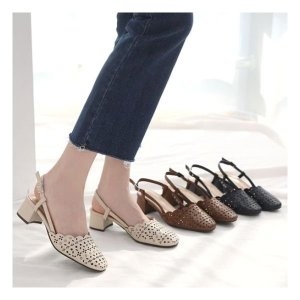323J9 천연소가죽 오드리 샌들 5cm
