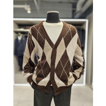 AND Z 알파카 블렌드 아가일 가디건_BZD4EC1202 BR