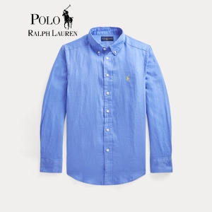 폴로랄프로렌 남녀공용 린넨 셔츠 하버 아일랜드 블루