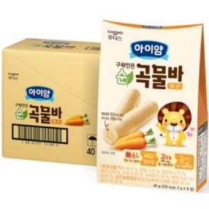 아이얌 구워만든 순곡물바 당근 40g (9개)_이미지