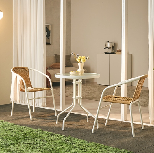 모던하우스 WOW 오풀로 카페 테이블 600 (의자2개)